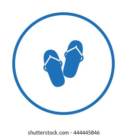 beach slippers, icon