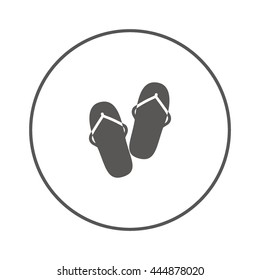 beach slippers, icon