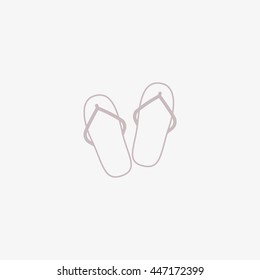 beach slippers, icon