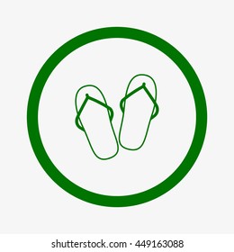 beach slippers, icon