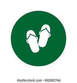 beach slippers, icon