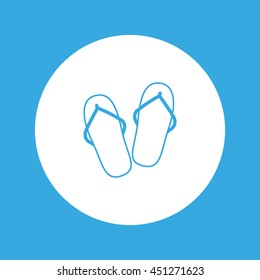 beach slippers, icon