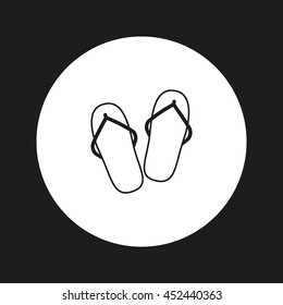 beach slippers, icon