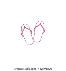 beach slippers, icon