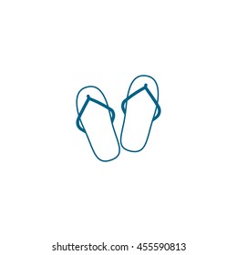 beach slippers, icon
