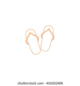 beach slippers, icon