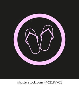 beach slippers, icon