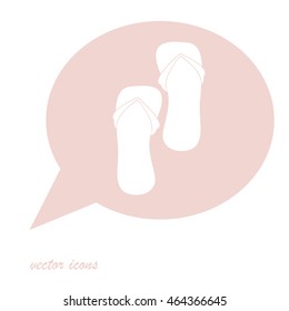 Beach slippers icon