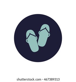 beach slippers, icon
