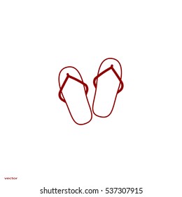beach slippers, icon