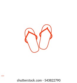 beach slippers, icon