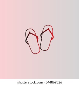 beach slippers, icon