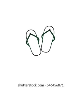 beach slippers, icon