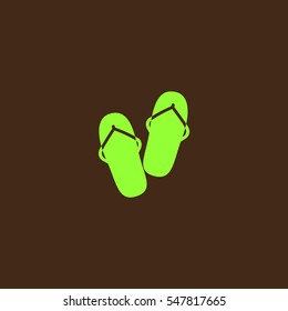 beach slippers, icon