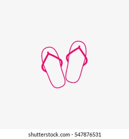 beach slippers, icon