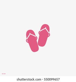 beach slippers, icon