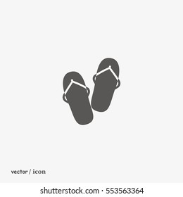 beach slippers, icon