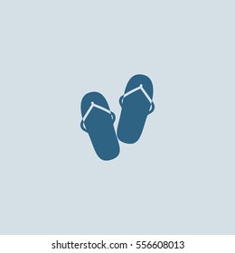 beach slippers, icon