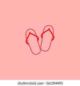 beach slippers, icon