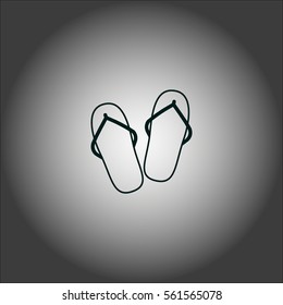 beach slippers, icon