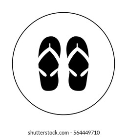 beach slippers icon