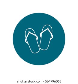beach slippers, icon