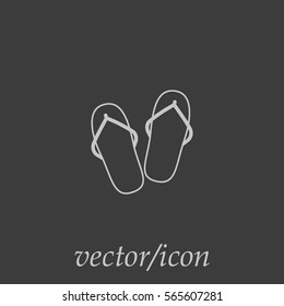 beach slippers, icon
