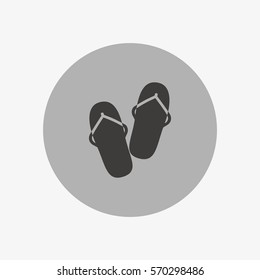 beach slippers, icon