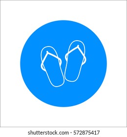 beach slippers, icon