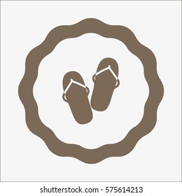 beach slippers, icon