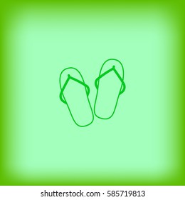 beach slippers, icon