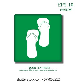 Beach slippers icon