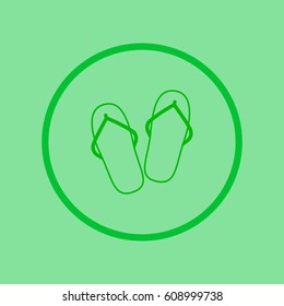 beach slippers, icon