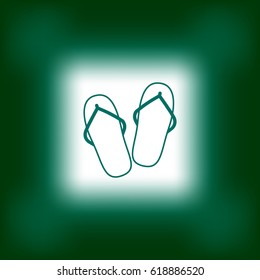 beach slippers, icon
