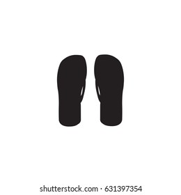 Beach slippers icon
