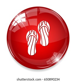 beach slippers icon