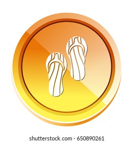 beach slippers icon