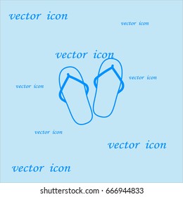 beach slippers, icon