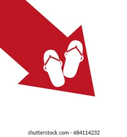 beach slippers, icon