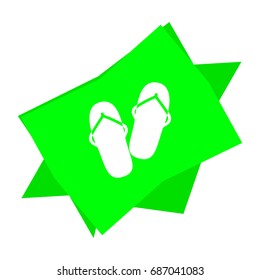 beach slippers, icon