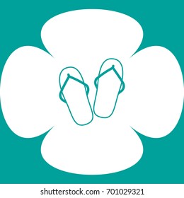 beach slippers, icon