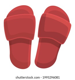 Icono de las zapatillas de playa. Dibujo de zapatillas de playa icono vectorial para el diseño web aislado en fondo blanco