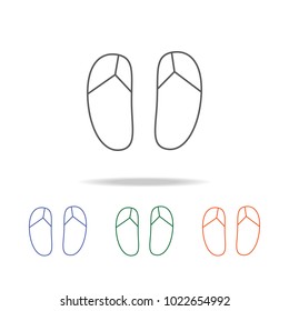 Beach slippers icon. Element of bathroom tools multi colored icon for mobile concept and web apps. Icon for website design and development, app development. Premium icon on white background