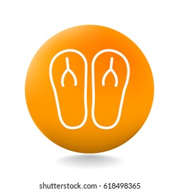 Beach slippers icon flat.