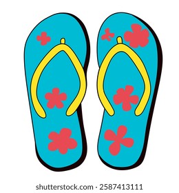 Beach slippers icon isolated on white background
