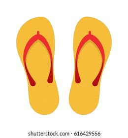 Beach Slippers icon isolated on white background. Summer time concept. Vector illustration. EPS 10.