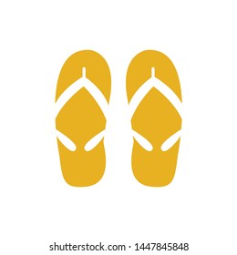 beach slippers icon. Logo element illustration. beach slippers design. snorkel collection. beach slippers concept. Can be used in web and mobile