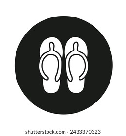 Beach slippers icon. Spa icon. Element relaxation and rest icon. Premium quality graphic design. Signs, outline symbols collection icon for websites, web design, mobile app on white background