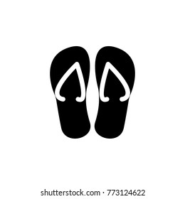 Beach slippers icon. Spa icon. Element relaxation and rest icon on white background