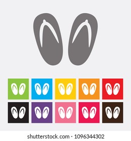  Beach slippers icon - Vector